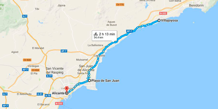Viajar en bici por la Costa Blanca: conoce el paraíso de Alicante